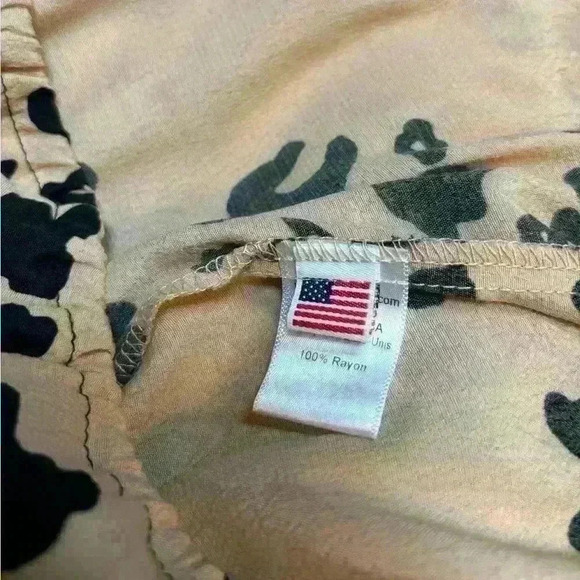 SAM & LAVI CHEETAH PRINT FAUX WRAP V-NECK BLOUSE SIZE SMALL🤎🖤 - Picture 6 of 8